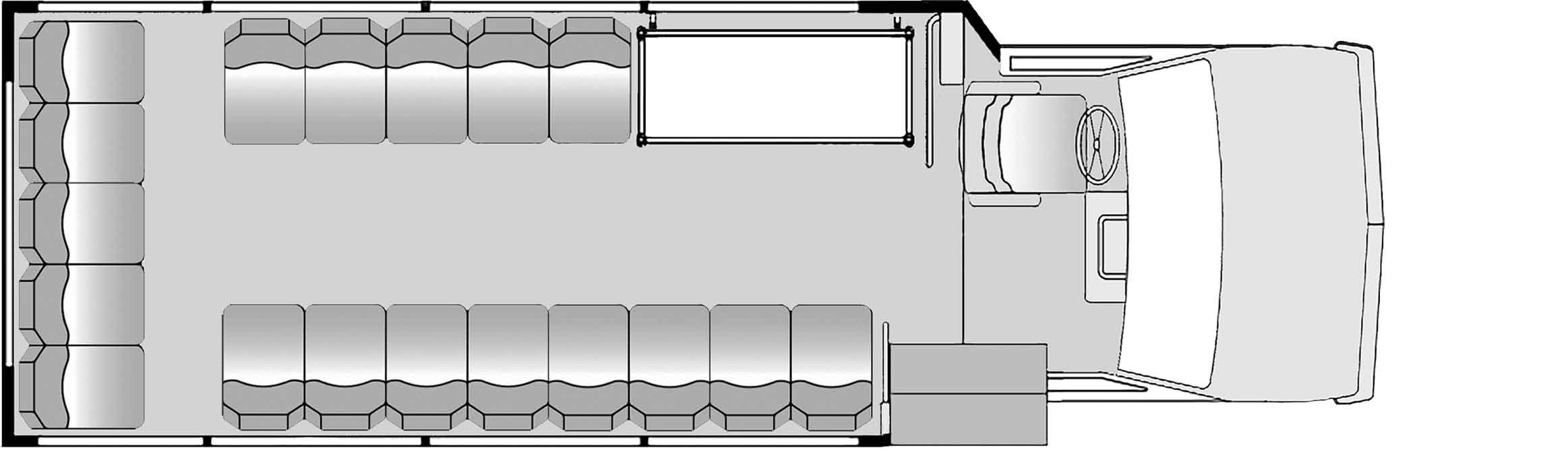 18 Passenger with Luggage Rack Plus Driver Floorplan Image